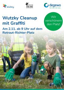 Plakat Cleanup und Graffiti im Wutzky